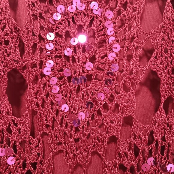 NEW Ariella Crochet Dress In Wine - sz XS/S - Picture 2 of 2